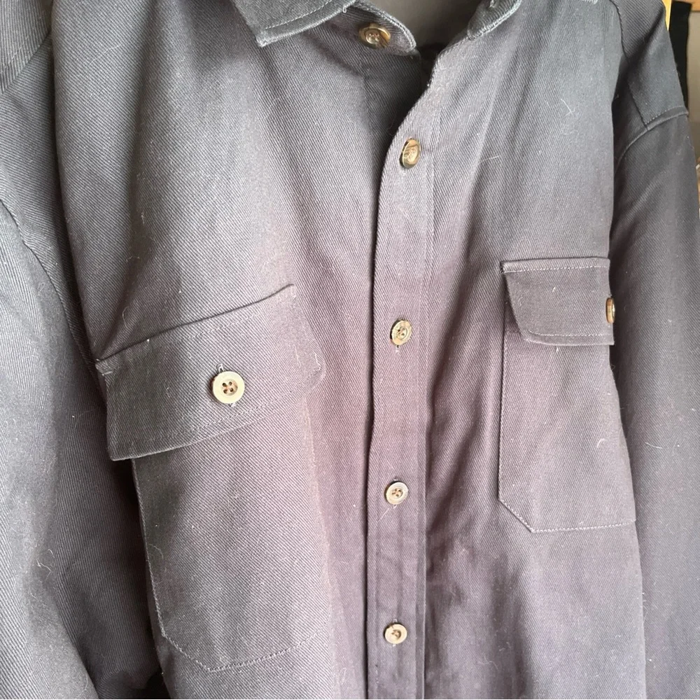Line of Trade Shirt Jacket Shacket Men 3X Navy Blue Quilted Insulated Work Coat